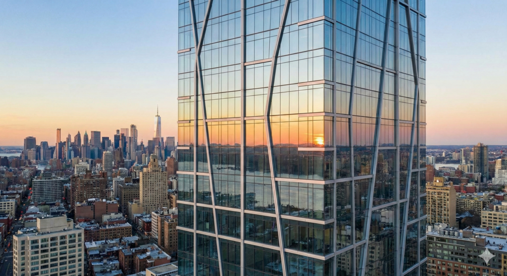A high rise glazing applied skyscraper.